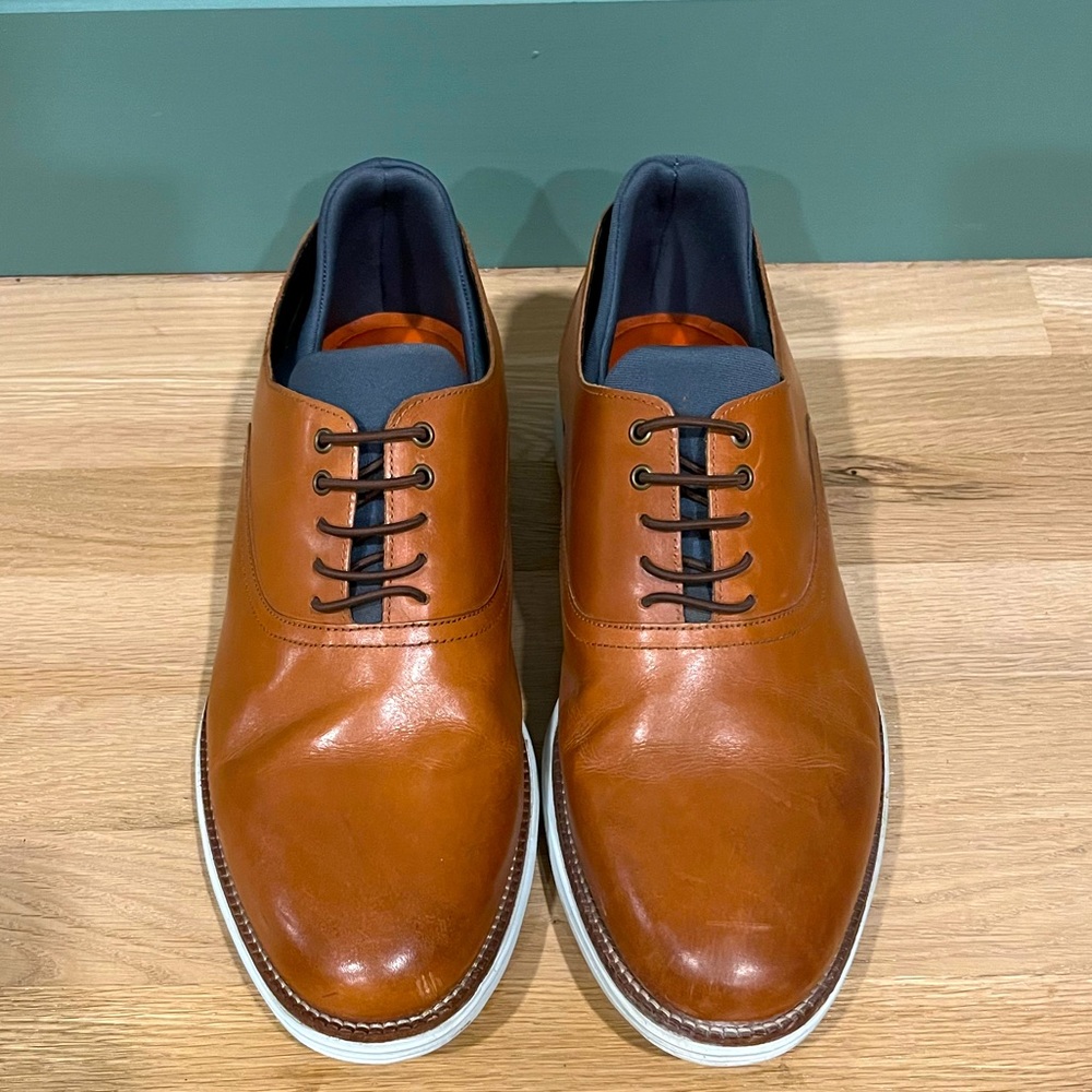 MARTIN DINGMAN COUNTRYAIRE HAND FINISHED SADDLE LEATHER PLAIN TOE BROWN SHOES 11
